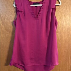 Banana Republic Sleeveless V-Neck Blouse - Fuchsia